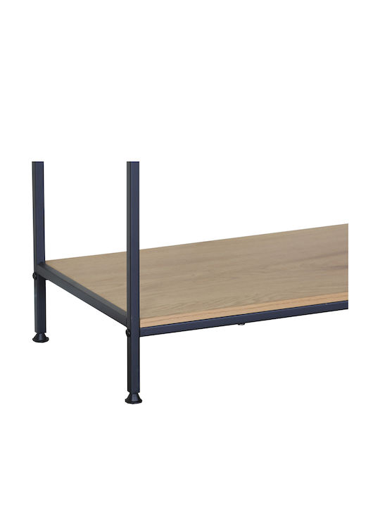 Kouros Console Table Sonoma Surface 100x35x81cm Black Metal Frame with Regulators