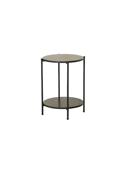 Rundes Beistelltisch Pigasus-4356 Holz Schwarz M43.3xL43.3xH56.5cm