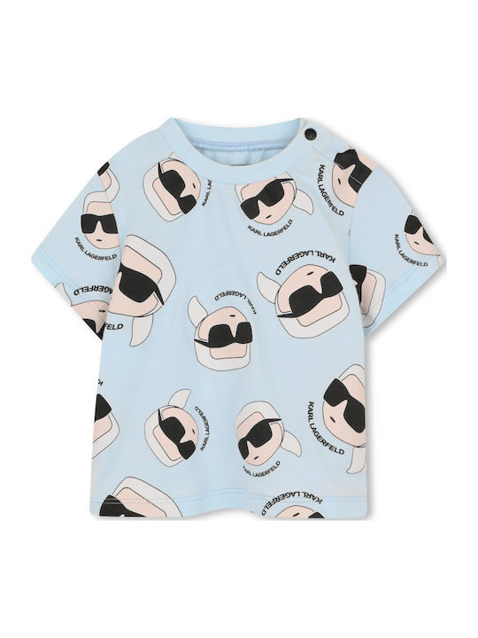 Kinderbekleidungssets mit Shorts Sommer 2Stücke Hellblau Schwarz
