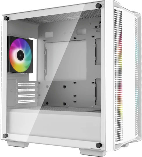 Logic Aramis ARGB Gaming Mini Tower Κουτί Υπολογιστή με Πλαϊνό Παράθυρο Λευκό