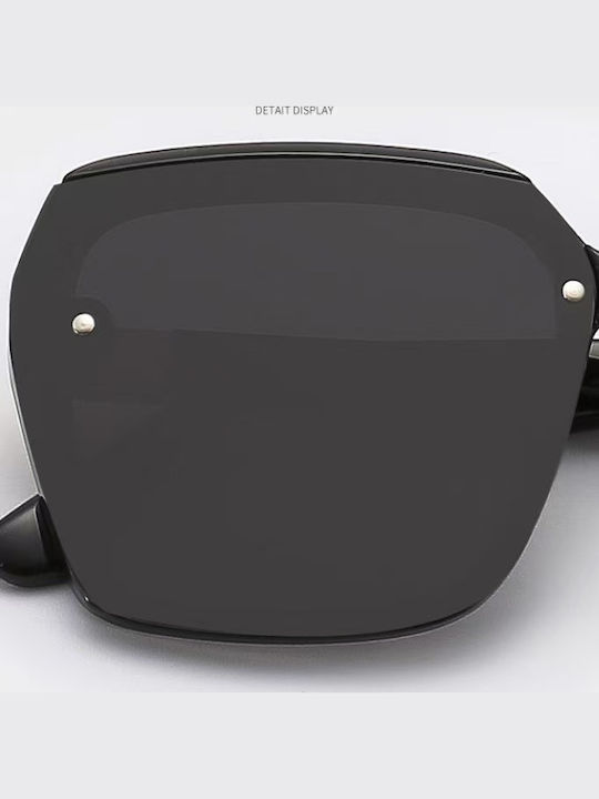 King Unisex Γυαλιά Ηλίου με Μαύρο Σκελετό και Μαύρο Polarized Φακό SUNKI345-SN004