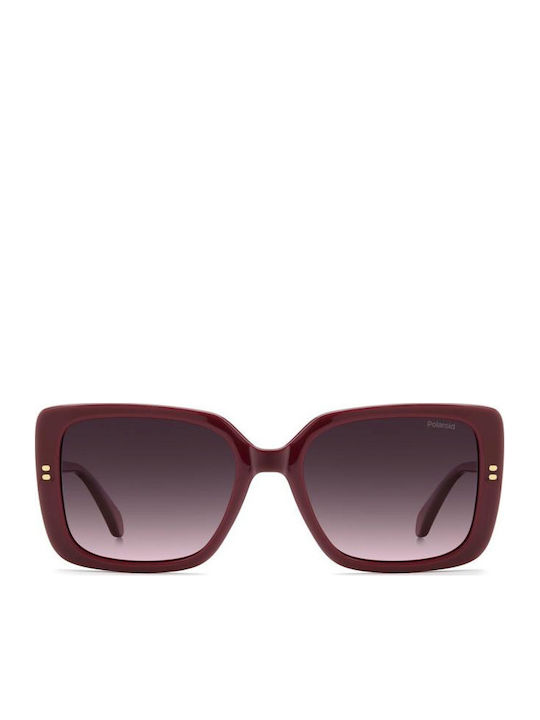Polaroid Unisex Sunglasses With Red Horn-Rimmed Frame And Red Lens PLD4199/S/X 8CQ/XW