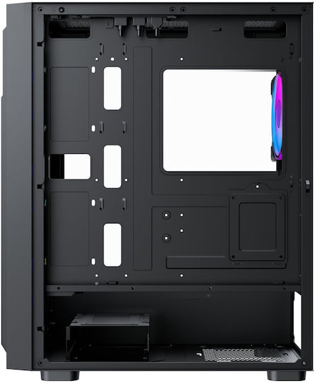 Preyon Nest Quarry Gaming Full Tower Κουτί Υπολογιστή με Πλαϊνό Παράθυρο και ARGB Φωτισμό Μαύρο