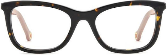 Carolina Herrera Women's Acetate Brown Prescription Eyeglass Frame HER 0377 086