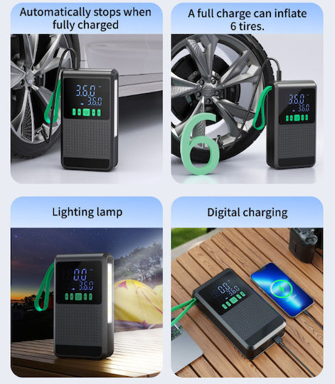 TCCBAC CC228 Portable Car Battery Jump Starter 10000mAh with Power Bank / USB / Pump / Φακό 12V