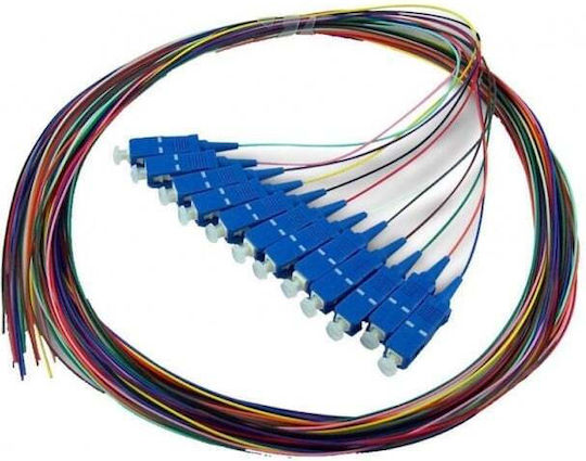 Set 12 Bucăți Fo Lc Pc Împletitură Sm Os2 9/125 Carcasă Lszh 0,9mm 1,5m Multicolor