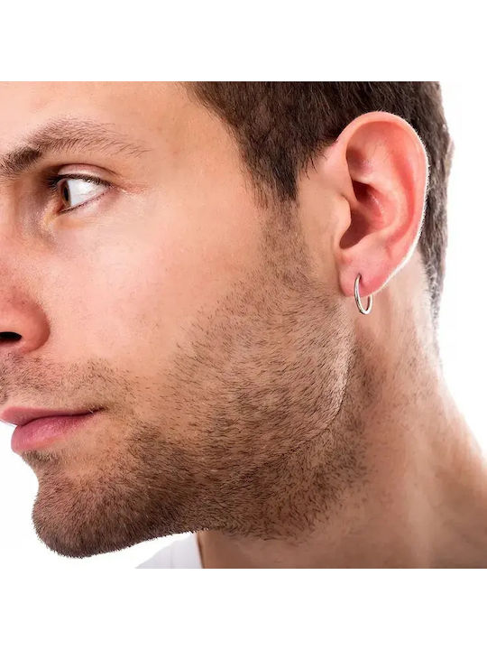Oxzen Men's Earrings Hoops made of Steel