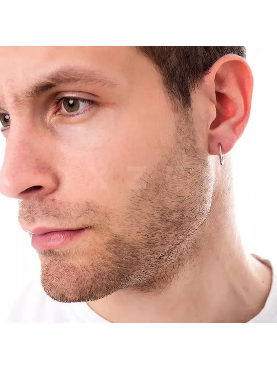 Oxzen Men's Earrings Hoops made of Steel