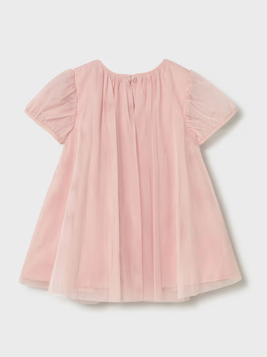 Mädchenkleid Kurzärmelig Tüll Rosa Fuchsia