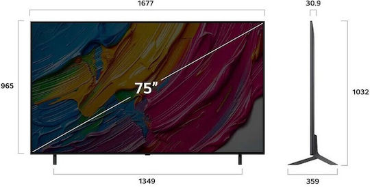 LG Smart Television 75" 4K UHD QNED AI QNED80 HDR (2025)