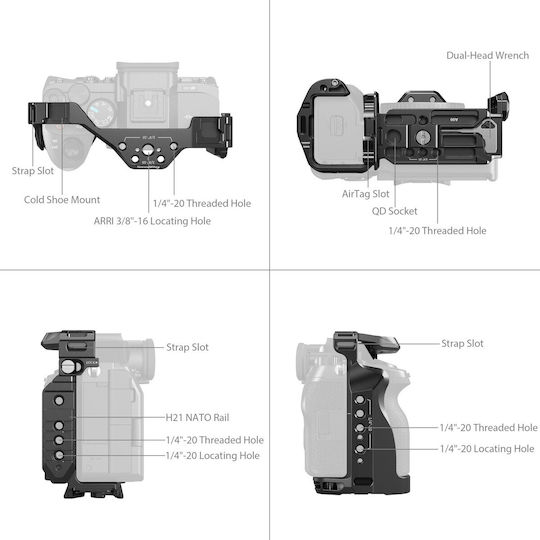 Smallrig 5583 Cage Airtag Slot Sony A7rv A7riv A7iv A7siii A1