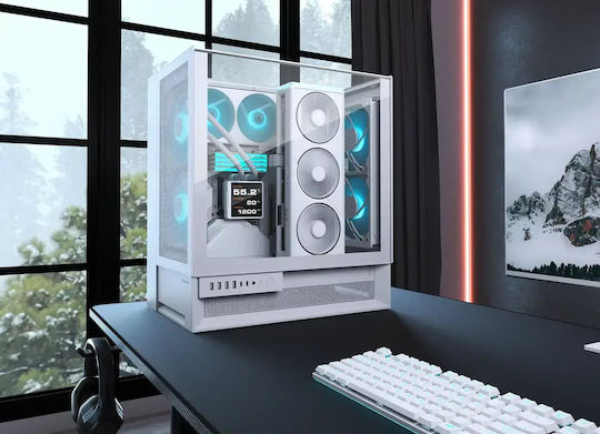 Cougar Poseidon Vistek PRO Охлаждане AIO CPU с 3 Вентилатора 120mm и ARGB Осветление Бял