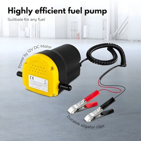Pompă Transfer Diesel 12V 45l/min Bypass Autoamorsantă Electrică Pompă Motorină Cleme Furtunuri Incluse