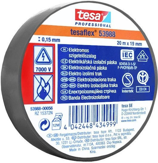 Tesa Isolierband 10Stück Tesaflex Gray