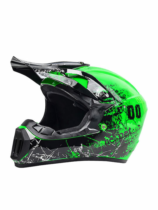 FIXATO Verde Cască Moto Motocross