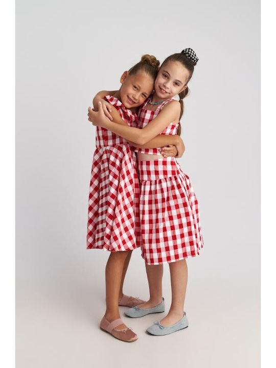 Kinder-Set mit Rock Sommer 2Stück Red