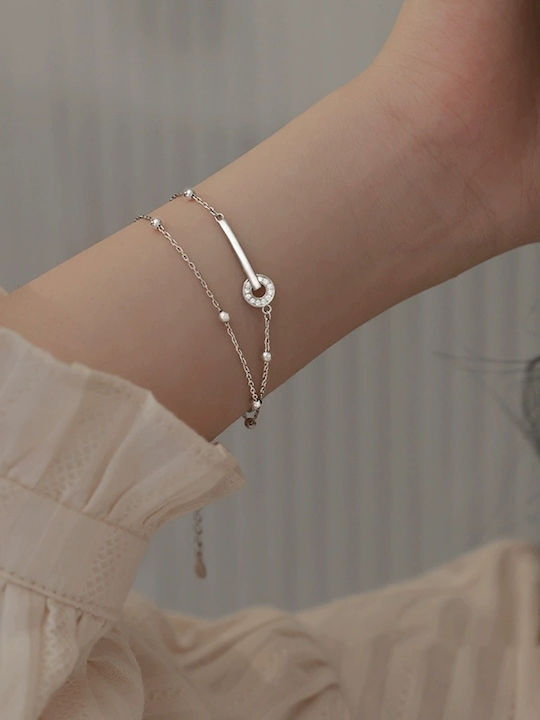 Damen Armband aus Silber mit Zirkon