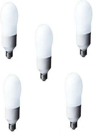 Set 5 Lămpi Fluorescente Panasonic Soclu E27 Putere 24w Formă Spirală Lumină Alb Cald Alimentare 220 240 V "efd24e282v-5" Sigiliu Verde 2,25 Lei