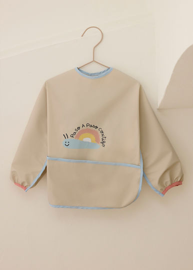Mayoral Salopetă Material Textil Cu Autocolant Cu Buzunar Și Mâneci Bej
