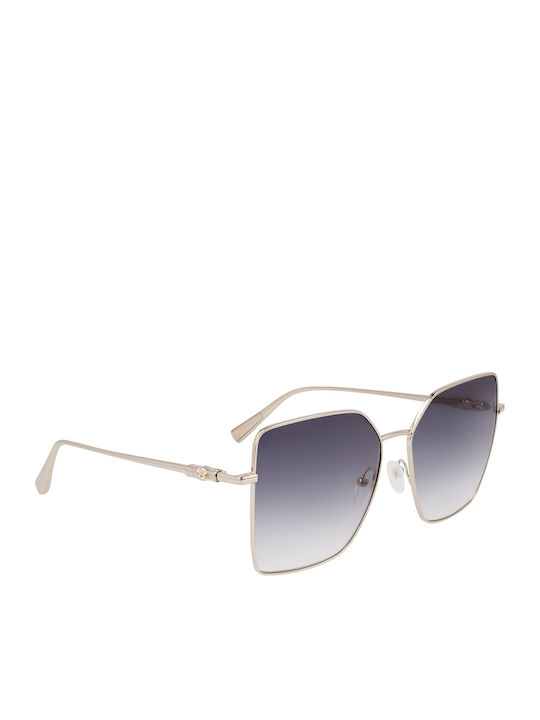 Longchamp Women's Sunglasses with Gold Metal Frame and Gray Gradient Lens LO173S 723