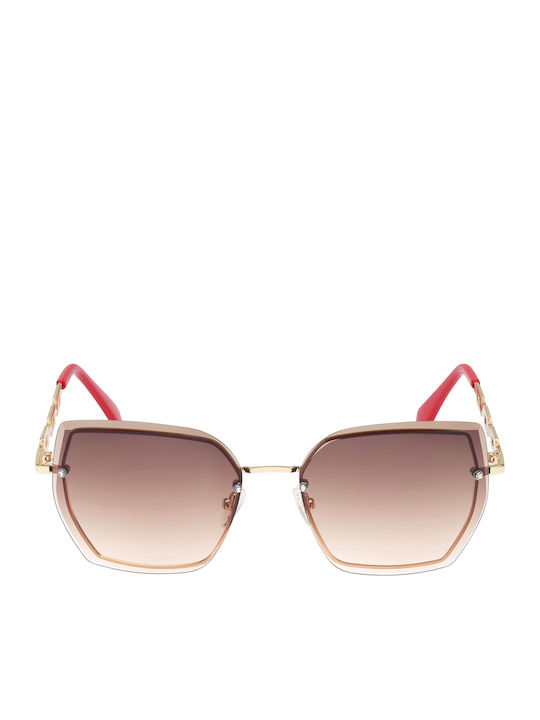 Guess Γυαλιά Ηλίου Χρυσά με Μεταλλικό Σκελετό Guess Γυαλιά Ηλίου Χρυσά με Μεταλλικό Σκελετό
