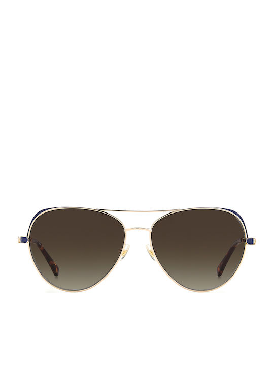 Kate Spade Sunglasses Χρυσά with Metal Frame & Brown Lens