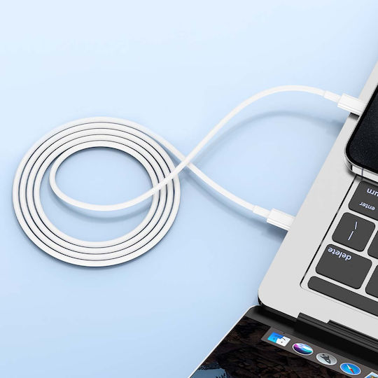Cablu Grab 'n Go USB-C La Lightning 2m Model Must Havz Transfer Rapid Alb