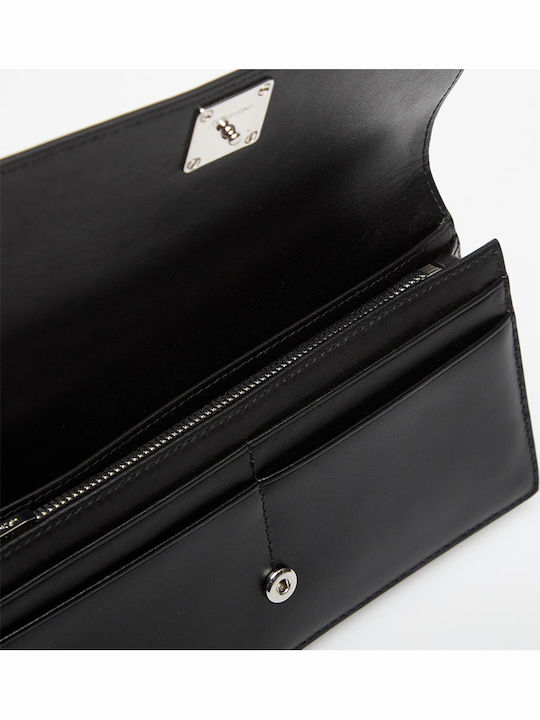 Monogram Large Leather Women's Wallet Black
