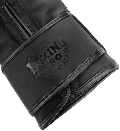 Boxing Pro 941000 Mănuși de Box din Piele pentru Competiție Negre