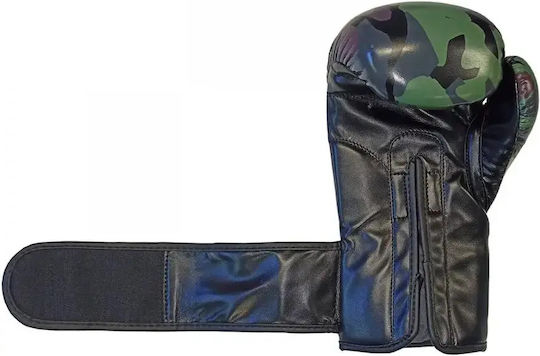 Olympus Sport Camo Boxhandschuhe aus Synthetikleder für Kampf Schwarz