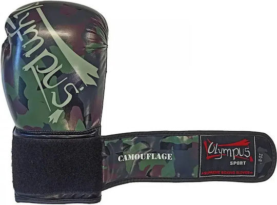 Olympus Sport Camo Boxhandschuhe aus Synthetikleder für Kampf Schwarz