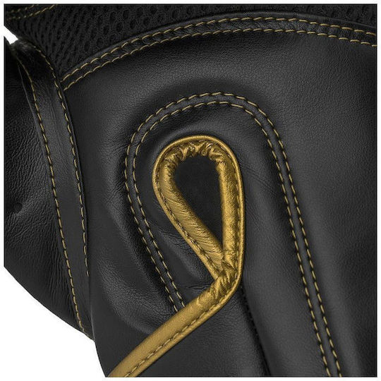 adidas Hybrid 80 Kids Boxing Gloves made of Synthetic Leather for Match Black/Gold