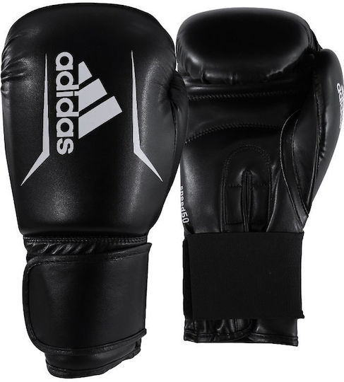 adidas Speed 50 Kids Boxing Gloves made of Synthetic Leather for Match Black/White