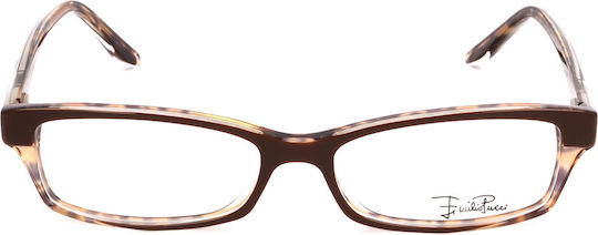 Emilio Pucci Plastic Eyeglass Frame Brown EP2649 204