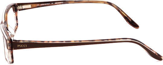 Emilio Pucci Plastic Eyeglass Frame Brown EP2649 204