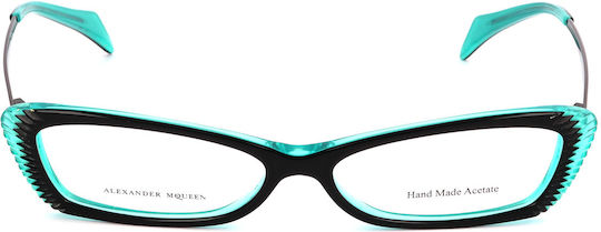 Alexander McQueen Plastic Eyeglass Frame Black