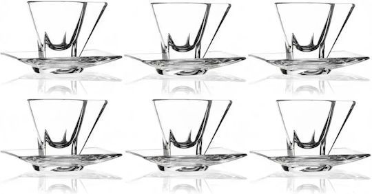 Set Căni Espresso De sticlă Transparente 150ml 6buc