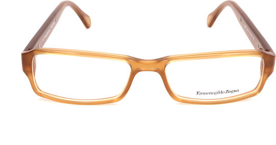 Zegna Ανδρικός Κοκκάλινος Σκελετός Γυαλιών Καφέ