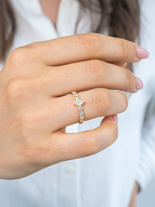 Diamond Group Μονόπετρο από Χρυσό 18Κ Diamond Group Μονόπετρο από Χρυσό 18Κ