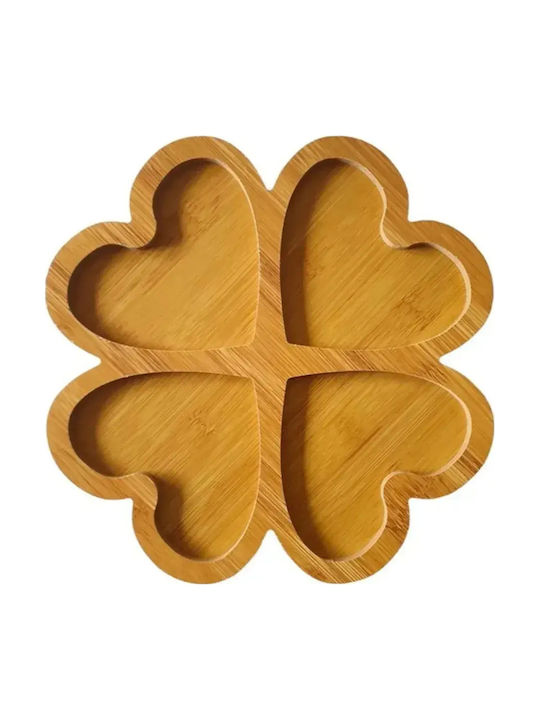Wooden Dessert Tower Stand 4 Slots Beige Ø30cm