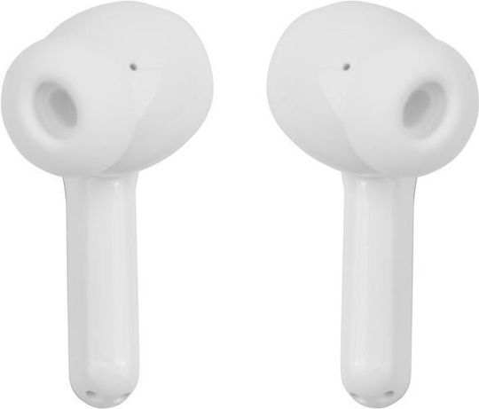 Akai Proffesional BTE-J600W In-ear Bluetooth Handsfree Ακουστικά με Θήκη Φόρτισης Λευκά
