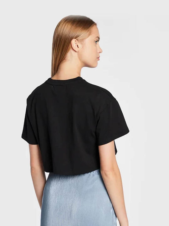 Γυναικείο Crop Top Κοντομάνικο Black