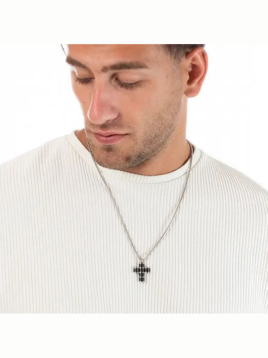Oxzen Men's Cross from Steel with Chain