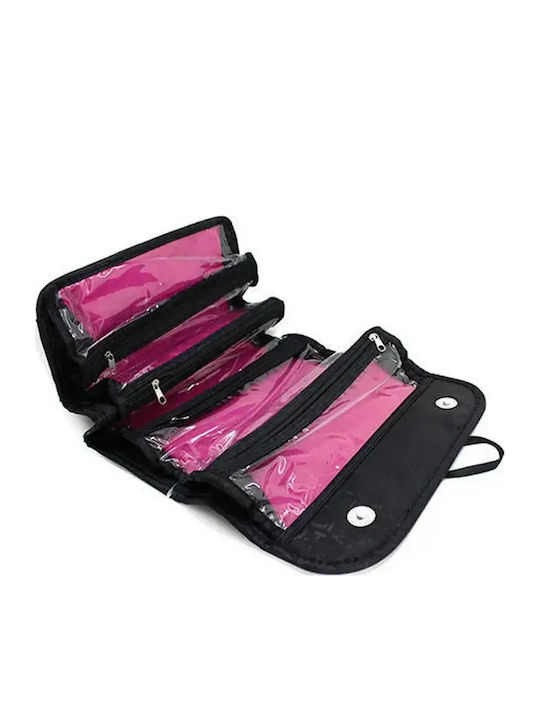 Reise-Neseser Roll N Go Organizer Kosmetiktaschen 4 Schwarz Burgundisch