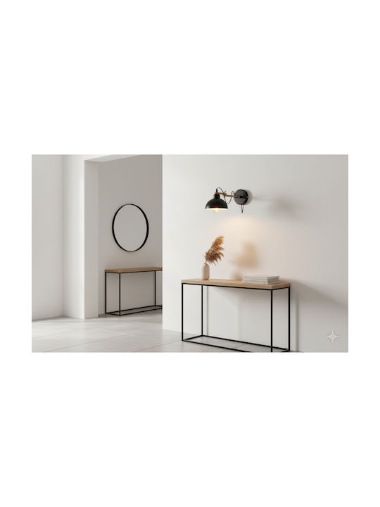 Inlight 43382 Φωτιστικό Τοίχου Μαύρο 34x15εκ.