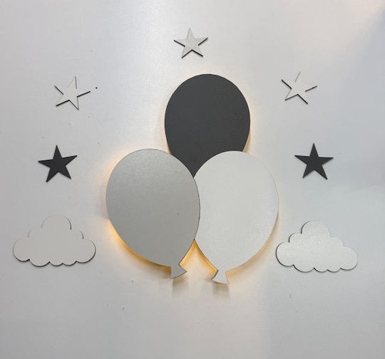 Led Wooden Kids Wall Light