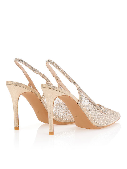 Pointed Toe Gold High Heels