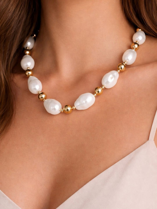 Eluna Necklace with Pearls