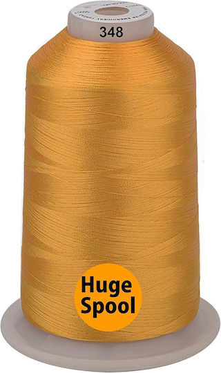 Embroidery Thread Set 3 Spools 5000 M Shades Yellow