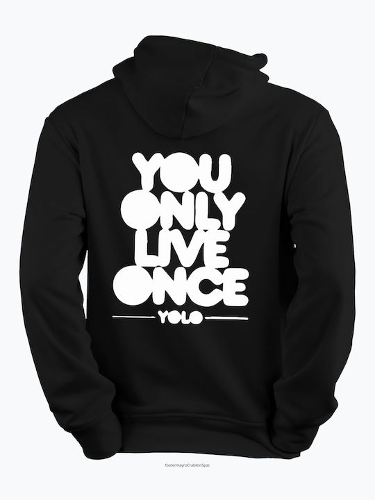 Ανδρικό Φούτερ You Only Live Once Mff019-μαύρο